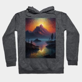 sterry foggy mountain lake Hoodie